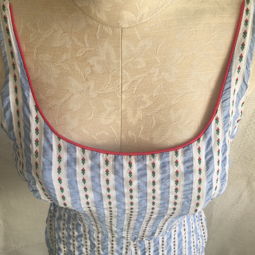 Updated! July 4th gold!! VTG 40s 50s Cotton Romper - Picture 6 of 8